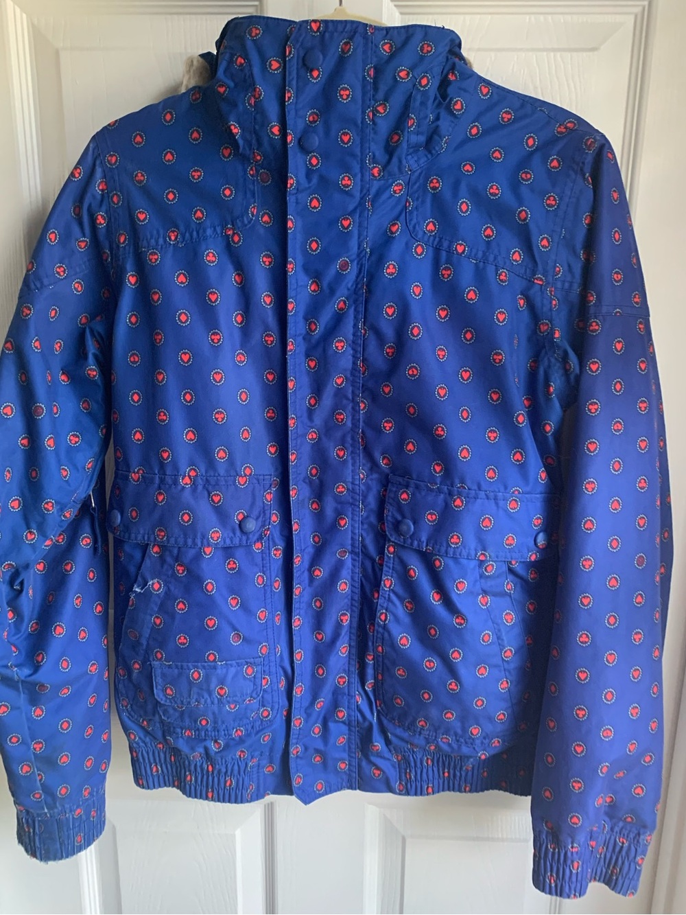 Burton Blue Ski Jacket with Faux Fur Hood